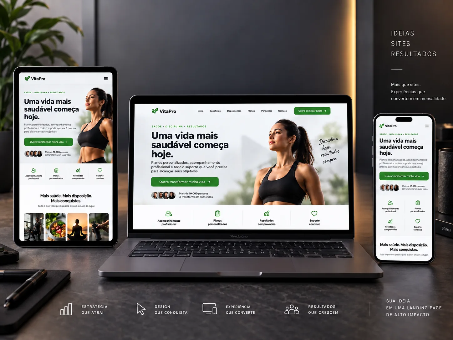 Prévia do site — Landing page